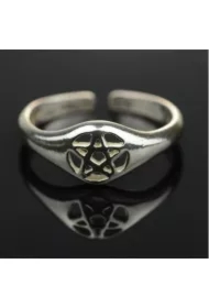 Pierścień z pentagramem nr.16-17, nieoksydowany