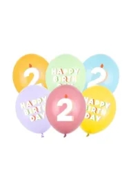 Balony 2 mix 30cm 6 szt