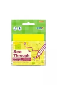 Notes samoprzylepny 76x76mm przezroczysty 50K żółt