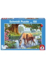 Puzzle 150 el. Konie przy strumieniu