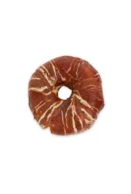 Pausesnack przysmak dla psa, donaty ze skóry owinięte kaczką marmurkową, 10-11cm