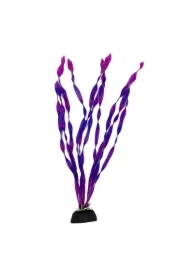 Roślina, do dekoracji akwarium, fioletowa, plastikowa, 28 cm, spirulina, wysoka