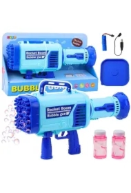 Duży pistolet na bańki mydlane elektryczny nieb