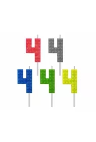 Świeczka urodzinowa Klocki, cyfra 4