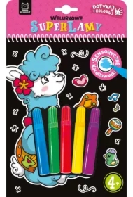 Welurkowe superlamy. Dotykaj i koloruj