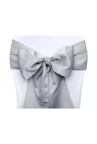 Szarfy na krzesło srebrne 0,15x2,75m 10 szt