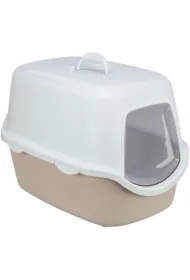 Vico, kuweta kryta, dla kota, róż/biała, 40 x 40 x 56 cm