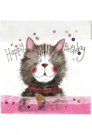 Karnet Urodziny S288 Kot w obroży