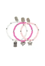 Bransoletki z zawieszką pastelowe Vera