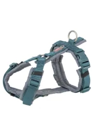 Premium trekking, szelki, dla psa, petrol/grafit, M: 53&ndash;64 cm/20 mm