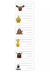 Nalepki na zeszyt NSN06