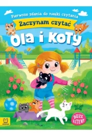 Ola i koty. Zaczynam czytać. Duże litery. Pierwsze zdania do nauki czytania