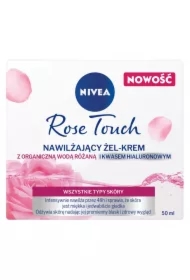 Rose Touch nawilżający żel-krem z organiczną wodą różaną i kwasem hialuronowym