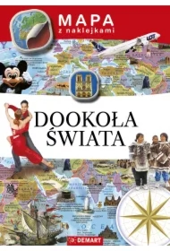 Mapa z naklejkami Dookoła świata