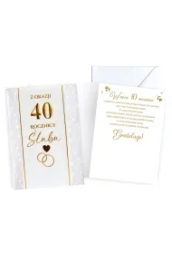 Karnet Rocznica ślubu 40