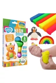 Zestaw ciastoliny piankolina neon 6 kolorów