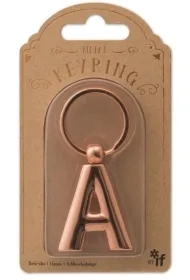 Metalowy brelok do kluczy litera A Keyring