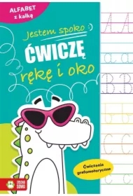 Alfabet z kalką. Ćwiczenia grafomotoryczne. Jestem spoko. Ćwiczę rękę i oko