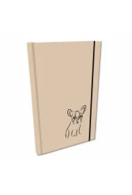 Notes A5 z gumką gładki Soft Touch Buldog beżowy