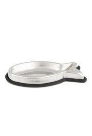 Miska, dla kota, kształt ryby, stal nierdzewna, podstawka antypoślizgowa