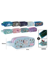 Piórnik trzykomorowy z uchwytem MIX