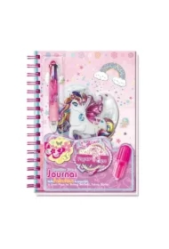 Pamiętnik na spirali z akcesoriami Jednorożec