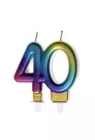 Świeczka urodzinowa 40 kolorowa