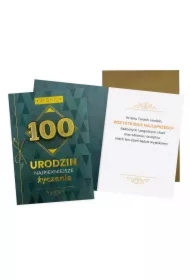 Karnet B6 Urodziny 100 męskie