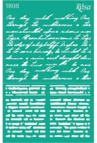 Szablon samoprzylepny wielokrotnego użytku pismo 13x20cm