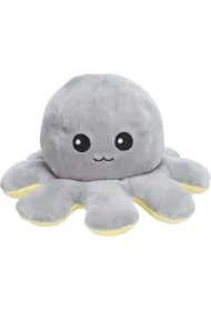 Ośmiornica, zabawka, dla psa, plusz, 19 cm, dwustronna, z dźwiękiem