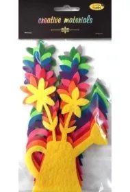 Kwiat w konewce z filcu 9,5x12cm