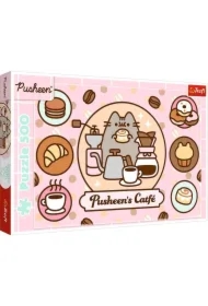 Puzzle 500 el. Pusheen w kawiarni