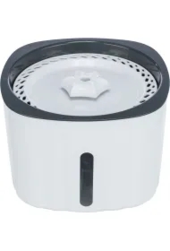 Flower, poidło automatyczne, dla kota, biało/szare, plastik, 18, 5 x 13 x 18, 5 cm