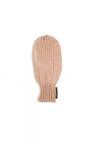 Rękawica do peelingu i masażu - len, różowe złoto