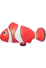 Zabawka Wriggle fish, zabawka, dla kota, biało/czerwono/czarna, 26 cm, z kocimiętką