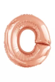 Balon foliowy litera O różowe złoto