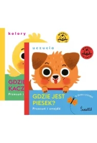 Pakiet Przesuń i znajdź: Gdzie jest kaczuszka? Kolory, Gdzie jest piesek? Uczucia