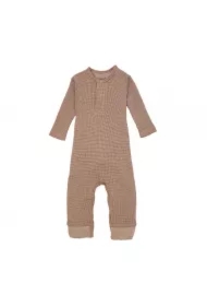 Pajacyk piżamka niemowlęca bawełniana brązowa Ciumbelle Beige rozm. 62