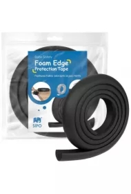 Piankowa taśma zabezpieczająca ostre krawędzie mebli L-kształt czerń
