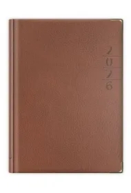 Terminarz 2026 B6 lux złocony brązowy