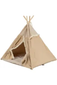 Boho Tipi, legowisko zamknięte, dla psa/kota, beż, 55 x 65 x 55 cm