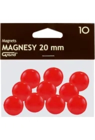 Magnes 20mm czerwony 10 szt GRAND