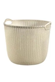 Curver koszyk okrągły L kremowy