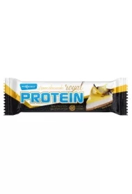 Baton proteinowy o smaku sernika cytrynowego w białej polewie bezglutenowy