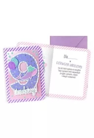 Karnet B6 Urodziny 9 dziewczynka