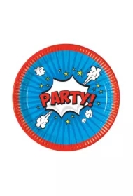 Talerzyki papierowe Boom Party 23cm