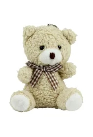 Brelok Miś pluszowy beżowy 8cm