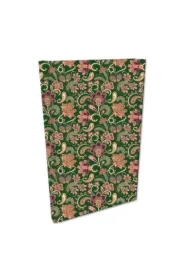 Notes A5 w kratkę Soft Touch Paisley Kwiaty Green
