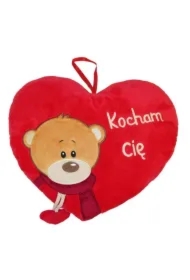 Poduszka Serce miś 20cm