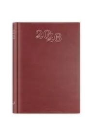 Kalendarz 2026 A5 dzienny standard czerwony